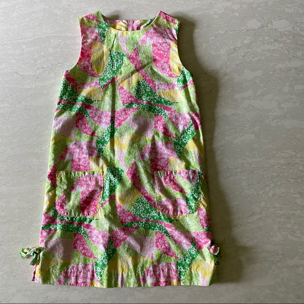 Lilly Pulitzer Girl’s Pink & Green Shift Dress Size 10
